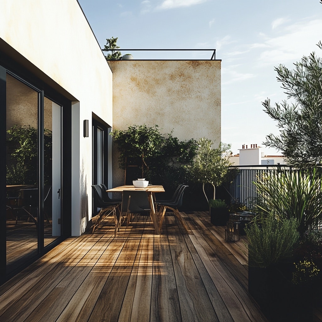 terrasse en bois montpellier - quartier beaux-arts